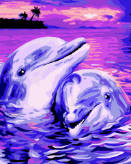 Картина за номерами "Дельфінова вірність", 40*50, ART Line