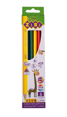 Кольорові олівці, 6 кольорів, KIDS Line