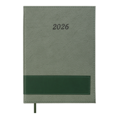 Щоденник датов. 2026 PRESTIGE, A5, зелений, штуч.шкіра