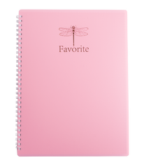 Тетрадь для записей FAVOURITE, PASTEL, А4, 80 листов, клетка, пластиковая обложка, розовая