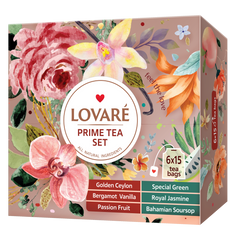 Чай асорті &laquo;PRIME TEA SET&raquo; 90 пакетиків в індивідуальних конвертах, LOVARE