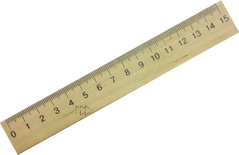 Линейка деревянная 15 см (шелкография)