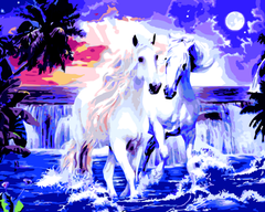 Картина за номерами "Білі коні", 40*50, ART Line