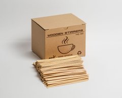 Палочка-мішалка 14см/0,7 в карт. упаковці дерев'яна 1000шт Преміум