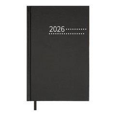 Щоденник датов. 2026 ZEST, A5, чорний , бумвініл