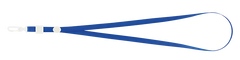 Шнурок с карабином для бейджа-идентификатора, 460х10 мм, синий