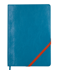 Блокнот деловой LOLLIPOP, L2U, А5, 96 листов, нелинованный, голубой, искуственная кожа