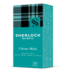 Чай чорний 50г (2г*25), пакет, "Citrus Mint", Sherlock Secrets