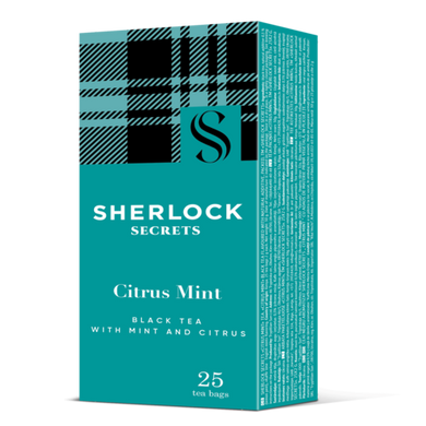 Чай чорний 50г (2г*25), пакет, "Citrus Mint", Sherlock Secrets