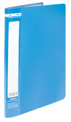 Папка пластикова з 10 файлами, JOBMAX, А4, синя