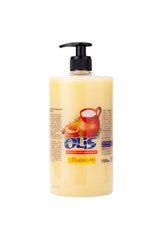 Косметическое жидкое крем-мыло "Молоко и мед" 1000мл с дозатором ТМ "Olis"