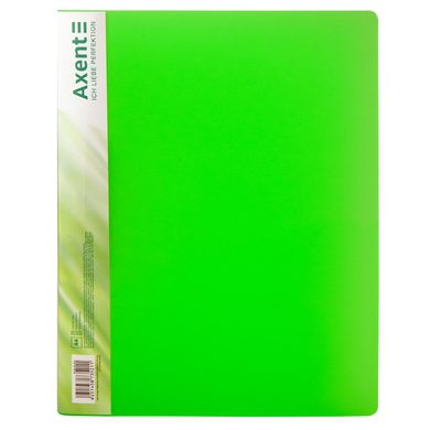 Папка с прижимом, A4, прозрачная зеленая