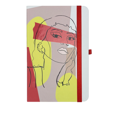 Книжка записна LADY, на гумці, 136х207мм, 96 аркушів, кліт., офсет крем., тв.лам.обкладинка, капучіновая