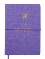 Блокнот деловой NICE, А5, 96 листов, точка, фиолетовый, искуственная кожа