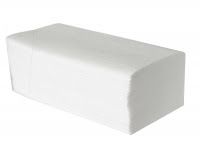 Полотенца бумажные целлюлозные V-образные 21х219 см, 150 листов, двухслойные белые PAPERO