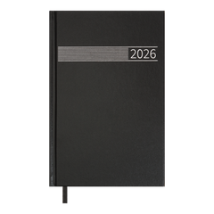 Щоденник датов. 2026 TIME, A5, чорний , бумвініл