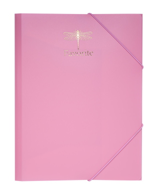 Папка на гумках FAVOURITE, PASTEL, А4, рожева