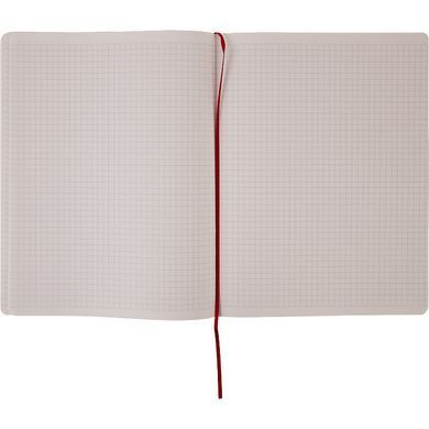 Книга записна Partner Soft L, 190*250, 96 арк, кліт, червон