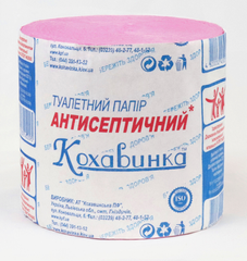 Бумага туалетная макулатурный, без гильзы, антисептическая, розовый КОХАВИНКА