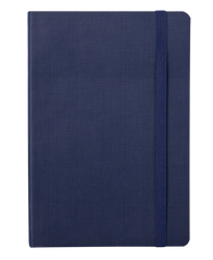 Блокнот деловой COLOR TUNES, А5, 96 листов, линия, темно - синий, искуственная кожа