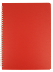 Тетрадь для записей BARK А4, 60 листов, клетка, пластиковая обложка, красная