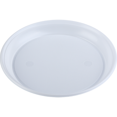Тарілка десертна одноразова, d-165 мм, біла, 1-секція, 4 г, 100 шт