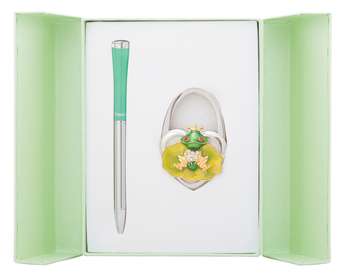 Набір подарунковий "Fairy Tale": ручка (К) + гачок д/ сумки, зелений