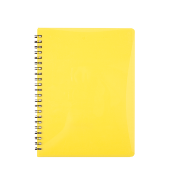 Зошит для нотаток GLOSS, А6, 80 арк., клітинка, пласт. обкладинка, жовтий