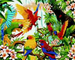Картина за номерами "Папуги", 40*50, ART Line
