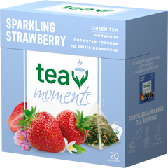 Чай зелений 36г (1.8г*20), пірамідки, "Sparkling Strawberry", Tea Moments