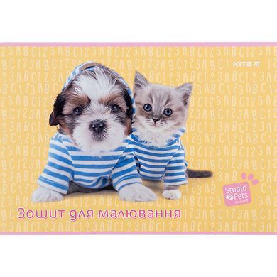 Зошит для малювання, 12 арк., скоба, софт тач + УФ лак, SP