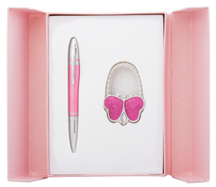 Набор подарочный "Lightness": ручка (Ш) + крючек д/ сумки, розовый
