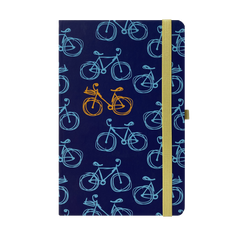 Книжка записна MACHO, на гумці, 136х207мм, 96 аркушів, кліт., офсет крем., тв.лам.обкладинка, синя