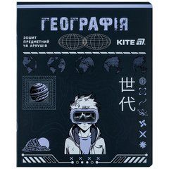 Зошит предметн. 48 арк., кл., софт тач+УФ, Cyber, географія