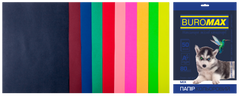 Набор цветной бумаги DARK+NEON, 10 цв., 50 л., А4, 80 г/м²