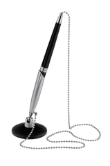 Ручка кулькова на підставці SILVER DeskPen, L2U, 0,7 мм, пластиковий корпус, сині чорнила