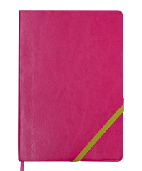 Блокнот деловой LOLLIPOP, L2U, А5, 96 листов, линия, розовый, искуственная кожа