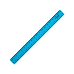 Лінійка пластикова, 30см, блакитна