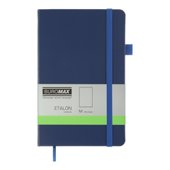 Книга записная ETALON 125*195, 96 листов, чистый блок, обложка искуственная кожа, синій