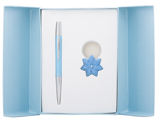 Набір подарунковий "Star": ручка кулькова + брелок, синій
