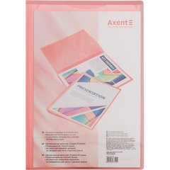 Дисплей-книга з кишенею, А4, 20 файлів, прозора рожева