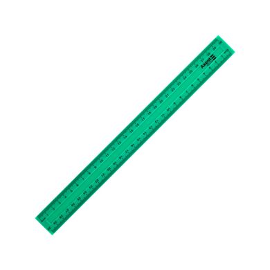 Лінійка пластикова, 30см, зелена