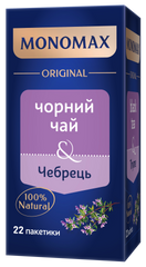 Чай чорний 44г (2г*22), пакет, чебрець, МОNОМАХ