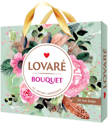 Чай асорті &laquo;Bouquet&raquo; 6 видів пакетиків по 5 шт, LOVARE