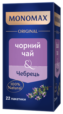 Чай чорний 44г (2г*22), пакет, чебрець, МОNОМАХ