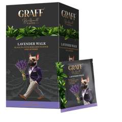 Чай чорний з ароматом лаванди та бергамоту 30г (1,5г*20), сашет, "Lavender walk", GRAFF