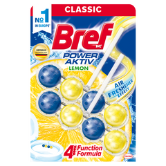 Туалетний блок BREF 2*50г Сила актив Лимон Дуопак