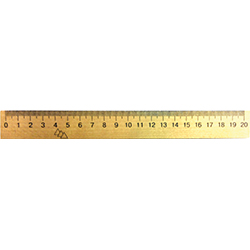 Лінійка дерев'яна 20 см (шовкографія)