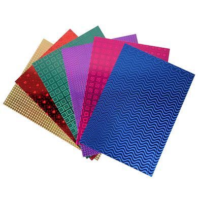 Папір кольоровий голографічний (8арк/8 кол), А4 Kite