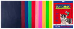 Набор цветной бумаги DARK+NEON, 10 цв., 20 л., А4, 80 г/м²